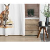 Outback Wanderer: Waterverf Douchegordijn