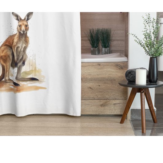 Outback Wanderer: Waterverf Douchegordijn