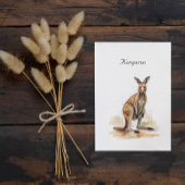 Outback Wanderer: Waterverf Kangaroo custom Briefkaart