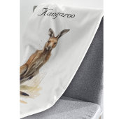 Outback Wanderer: Waterverf Kangaroo custom Fleece Deken