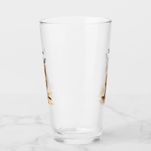 Outback Wanderer: Waterverf Kangaroo custom Glas (Links)