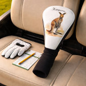 Outback Wanderer: Waterverf Kangaroo custom Golfheadcover