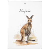 Outback Wanderer: Waterverf Kangaroo custom Klembord (Achterkant)