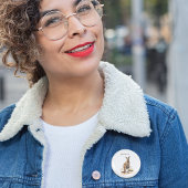 Outback Wanderer: Waterverf Kangaroo custom Ronde Button 3,2 Cm