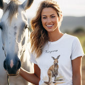 Outback Wanderer: Waterverf Kangaroo custom T-shirt