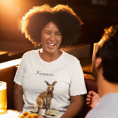 Outback Wanderer: Waterverf Kangaroo custom T-shirt