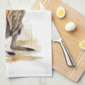 Outback Wanderer: Waterverf Kangaroo custom Theedoek (Quarter Fold)