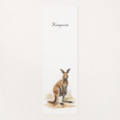 Outback Wanderer: Waterverf Kangaroo custom Yogamat (Voorkant)