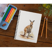 Outback Wanderer: Waterverf Kangaroo Notitieboek