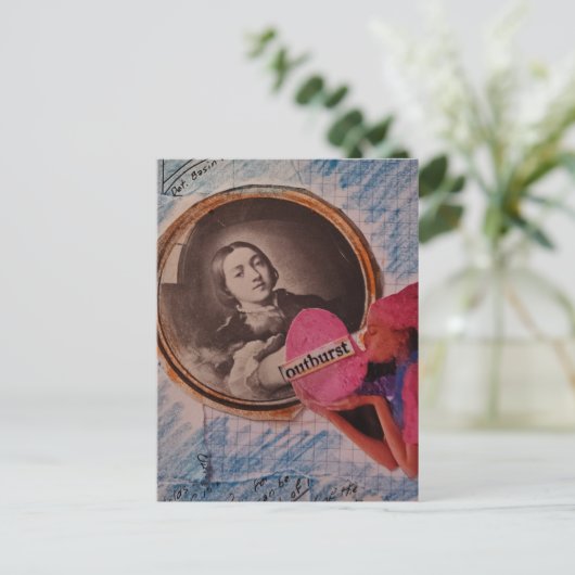 Outburst Messy Mixed Media Collage Briefkaart (Staand voorkant)