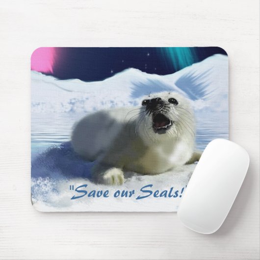 "OUTCRY" Harp Seal Anti Seal-Hunt Muismat (Met muis)