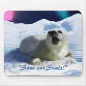 "OUTCRY" Harp Seal Anti Seal-Hunt Muismat (Voorkant)