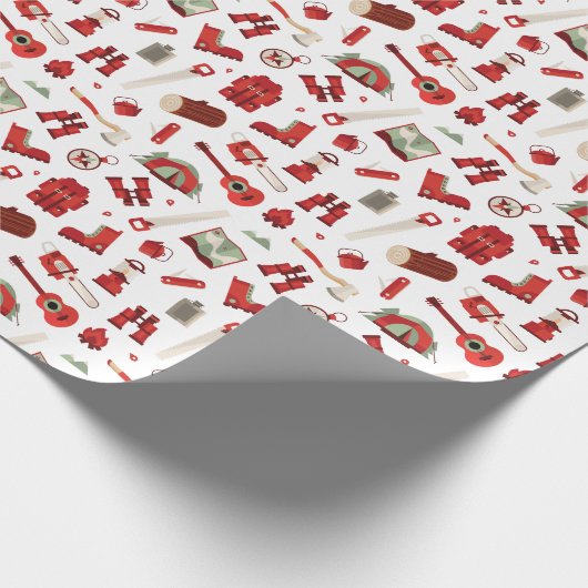 Outdoor Adventure Camping en Wandelontwerp Cadeaupapier (Hoek)