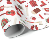 Outdoor Adventure Camping en Wandelontwerp Cadeaupapier (Rol Hoek)