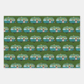 Outdoor Adventure Lovers Kerstcamping Inpakpapier Vel (Voorkant)