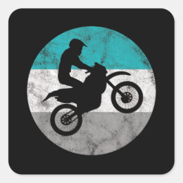Outdoor Adventure Motorcyclist Vierkante Sticker