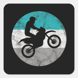 Outdoor Adventure Motorcyclist Vierkante Sticker