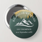 Outdoor Adventure Mountain Bachelor Weekend Ronde Button 4,0 Cm (Voorkant /achterkant)