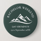Outdoor Adventure Mountain Bachelor Weekend Ronde Button 4,0 Cm (Voorkant)