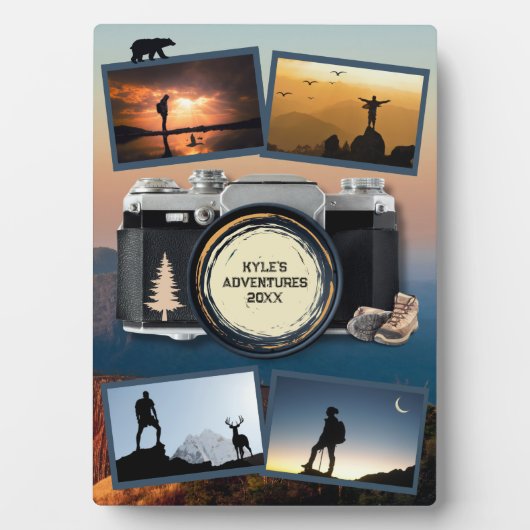Outdoor Adventure Travel Herinneringen Foto Plaque Fotoplaat (voorkant)