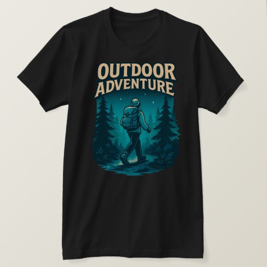 Outdoor Adventure Wandelen Forest Design T-shirt (Design voorkant)