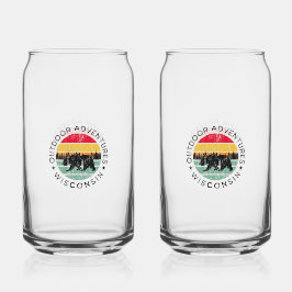 Outdoor Adventures Wisconsin Blikvorm Glas