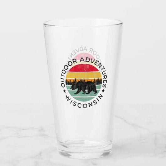 Outdoor Adventures Wisconsin Glas (Achterkant)