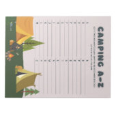 Outdoor Avontuur Kamperen A–Z Verkenner Spel Notitieblok (Voorkant)