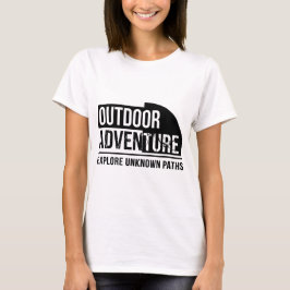 Outdoor Avontuur – Ontdek Onbekende Paden Motivati T-shirt