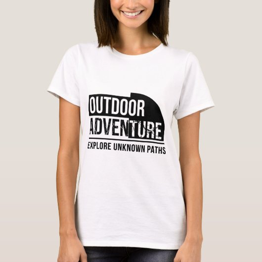 Outdoor Avontuur – Ontdek Onbekende Paden Motivati T-shirt (Voorkant)