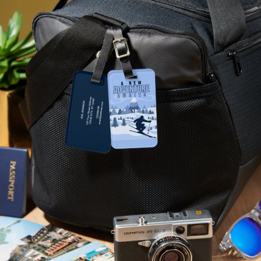 Outdoor Avontuur snowboarden Winter Bagagelabel (Voorkant /achterkant)