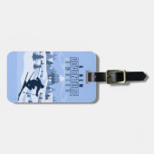 Outdoor Avontuur snowboarden Winter Bagagelabel (Voorkant horizontaal)