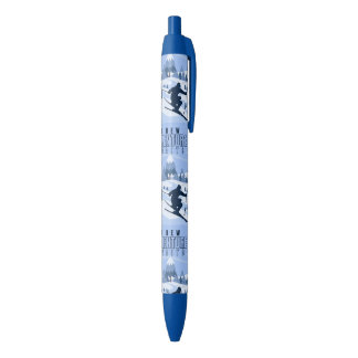 Outdoor Avontuur snowboarden Winter Blauwe Inkt Pen
