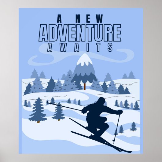 Outdoor Avontuur snowboarden Winter Poster (Voorkant)
