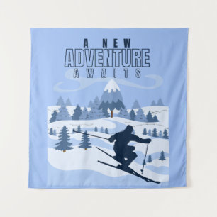 Outdoor Avontuur snowboarden Winter Wandkleed