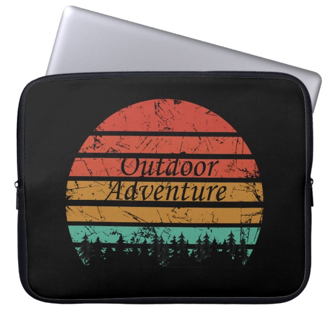 Outdoor avontuur wandelliefhebber laptop sleeve (Voorkant)