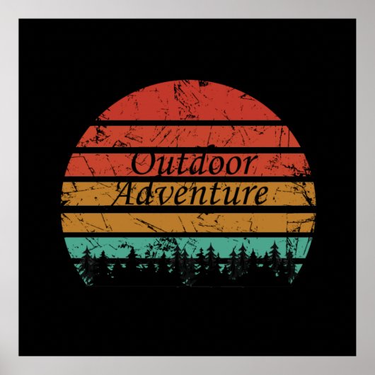 Outdoor avontuur wandelliefhebber poster (Voorkant)