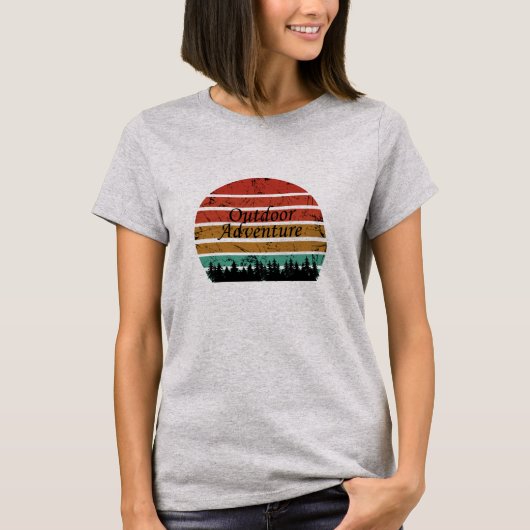 Outdoor avontuur wandelliefhebber t-shirt (Voorkant)