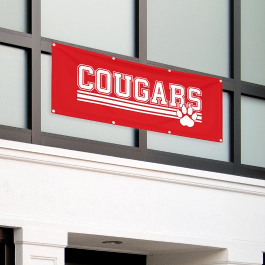 Outdoor Banner-Cougars Paw Spandoek (Buitenkant Gebouw)