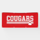 Outdoor Banner-Cougars Paw Spandoek (Horizontaal)