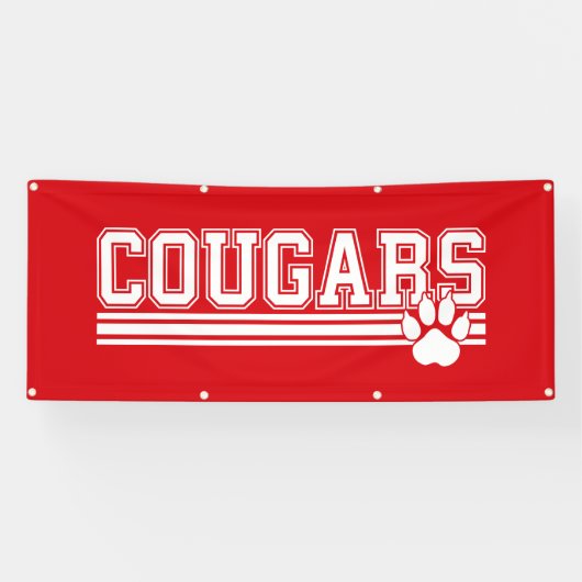 Outdoor Banner-Cougars Paw Spandoek (Horizontaal)