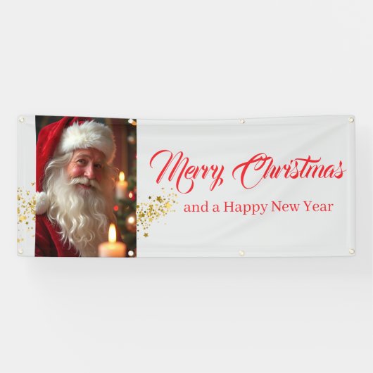 Outdoor Banner Santa Vrolijk Kerstfeest (Horizontaal)