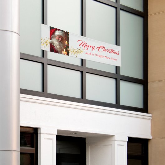 Outdoor Banner Santa Vrolijk Kerstfeest (Buitenkant Gebouw)