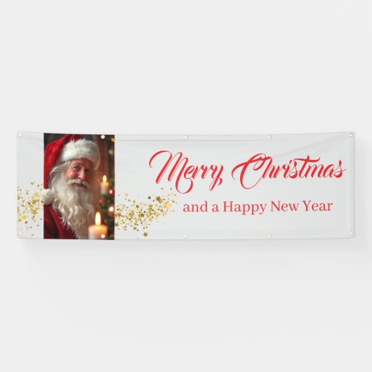 Outdoor Banner Santa Vrolijk Kerstfeest (Horizontaal)