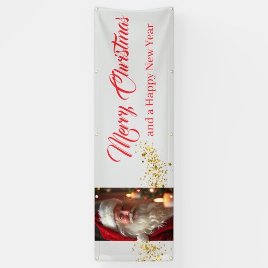 Outdoor Banner Santa Vrolijk Kerstfeest (Verticaal)