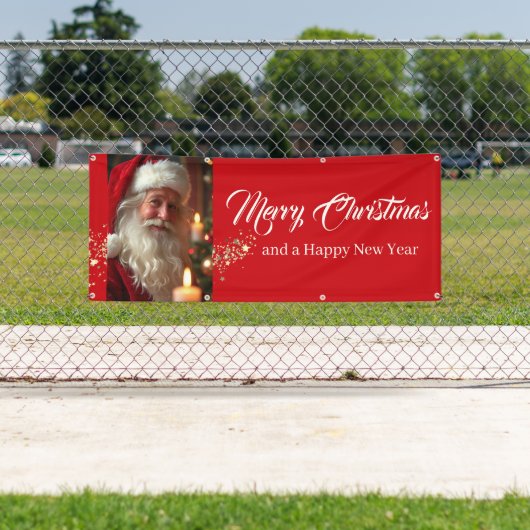 Outdoor Banner Santa Vrolijk Kerstfeest (Insitu)