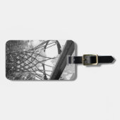 Outdoor Basketball Hoop Winter Sneeuwfoto Bagagelabel (Voorkant horizontaal)