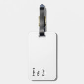 Outdoor Basketball Hoop Winter Sneeuwfoto Bagagelabel (Achterkant verticaal)