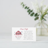 Outdoor BBQ Baby shower Luier Raffle Behuizing C Informatiekaartje (Staand voorkant)