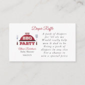 Outdoor BBQ Baby shower Luier Raffle Behuizing C Informatiekaartje (Voorkant)